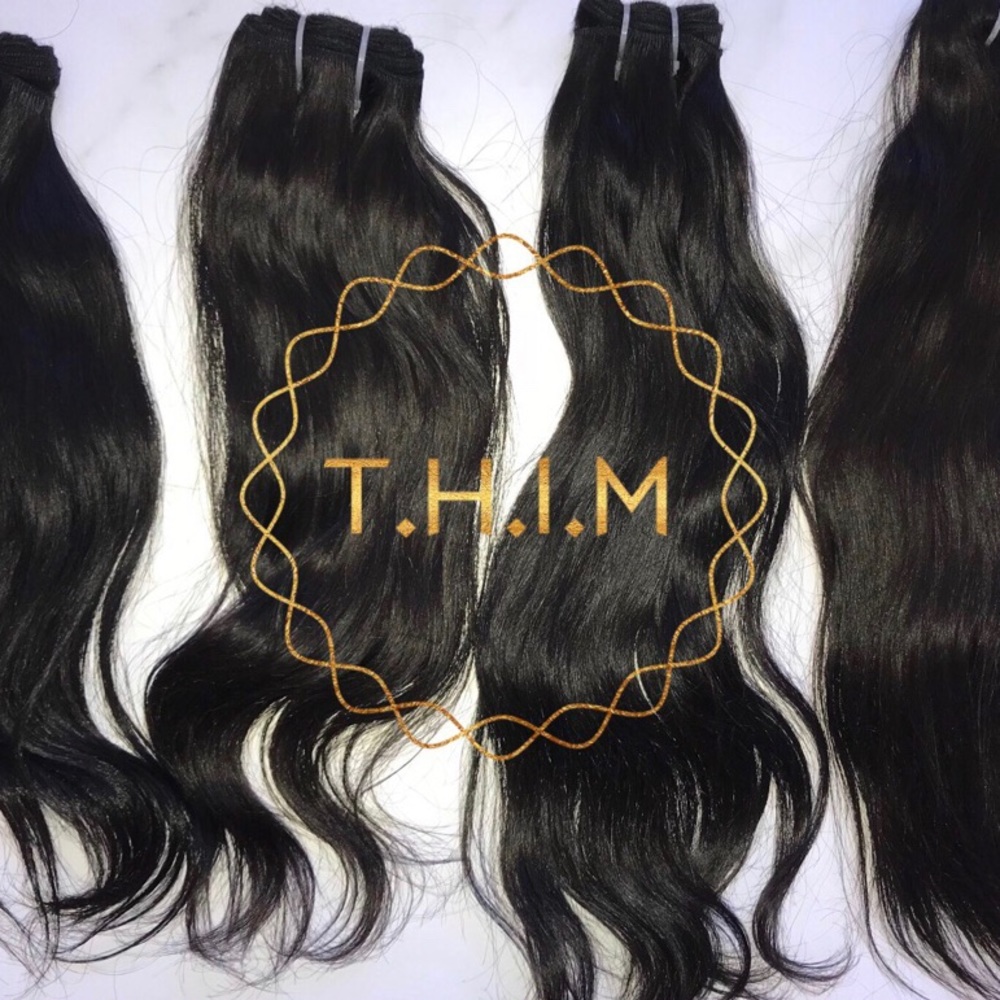 3 BUNDLES of 18inch 100% Raw Indian Hair - Picture 2 of 2